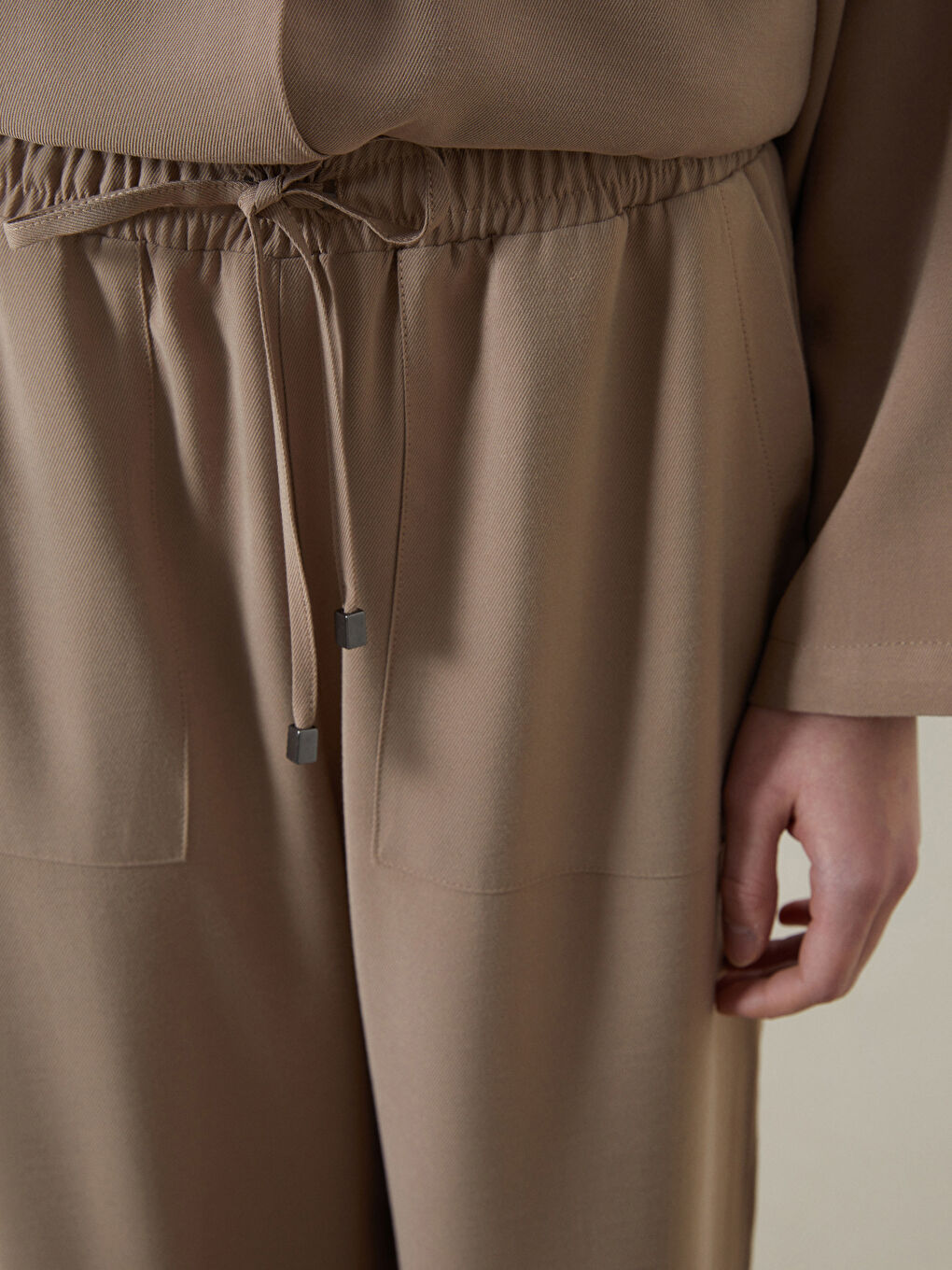 Carrot Cut Women Pants With Elastic Waist -S5EO41Z8-EHW