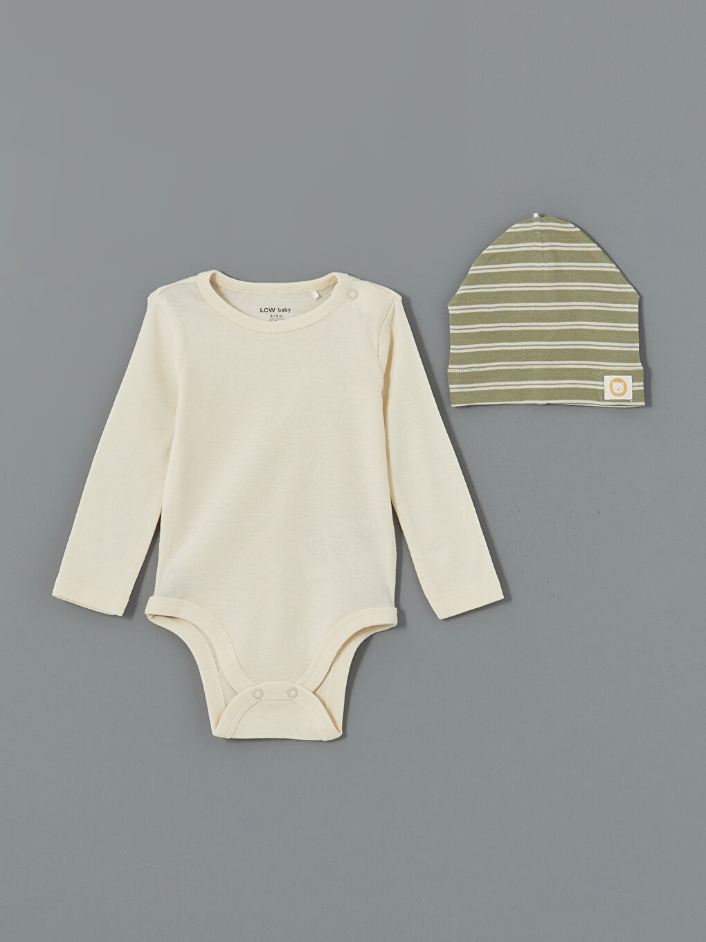 Organic Fabric Baby Boys' Bodysuit, Tights, and Beanie 3-Piece Set -S5EO45Z1-FDL