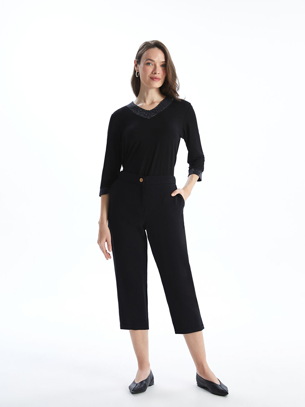Elastic Waist Capri -S5EO48Z8-CVL