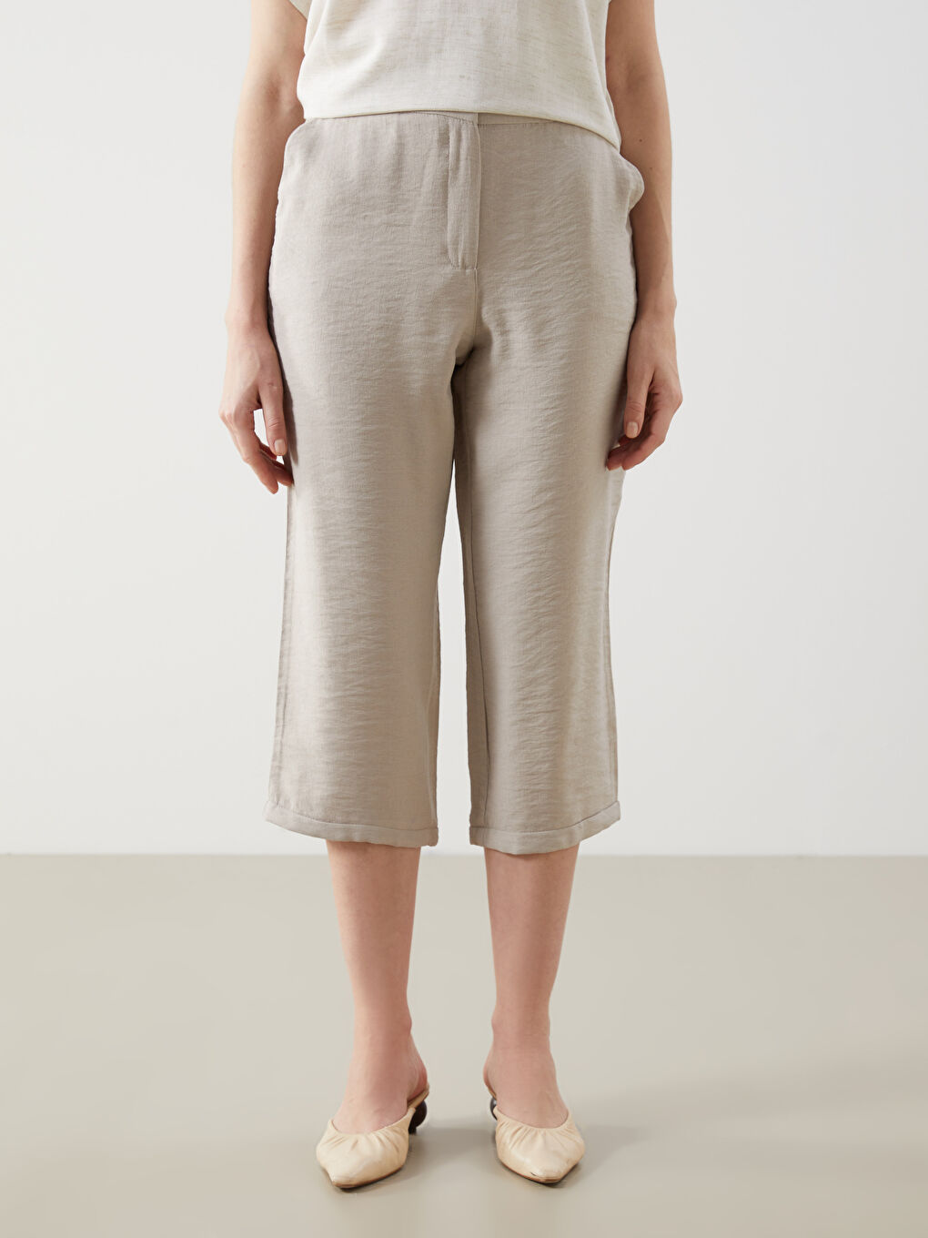 Elastic Waist Capri -S5EO48Z8-G8H