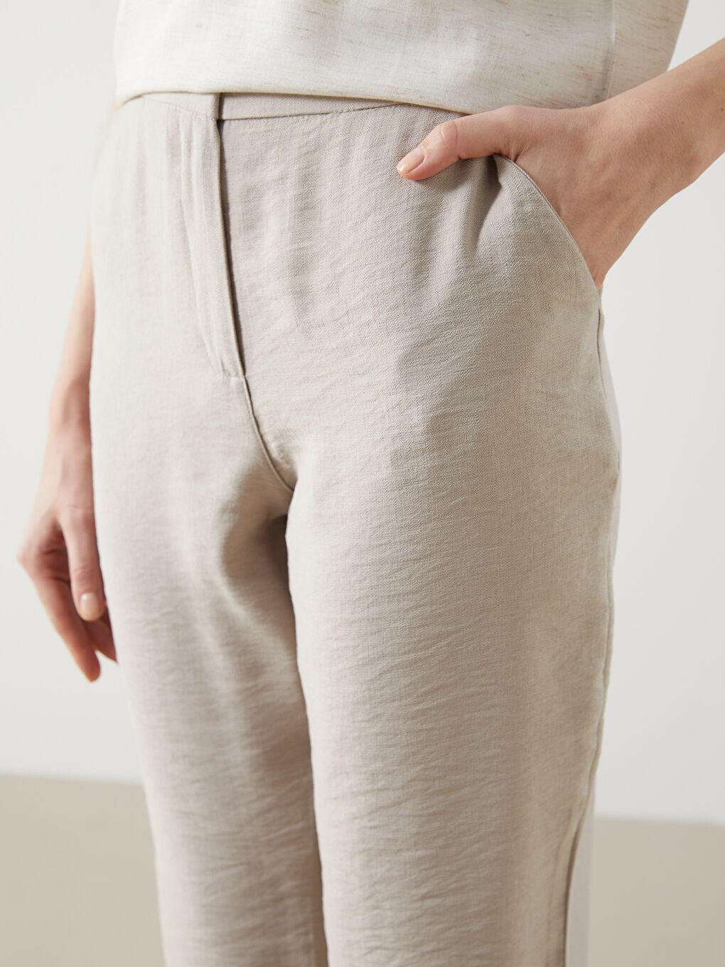 Elastic Waist Capri -S5EO48Z8-G8H