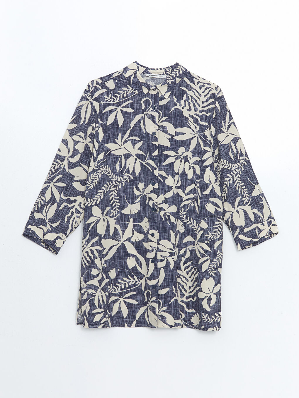 Floral Women's Shirt Tunic -S5EO51Z8-F9C