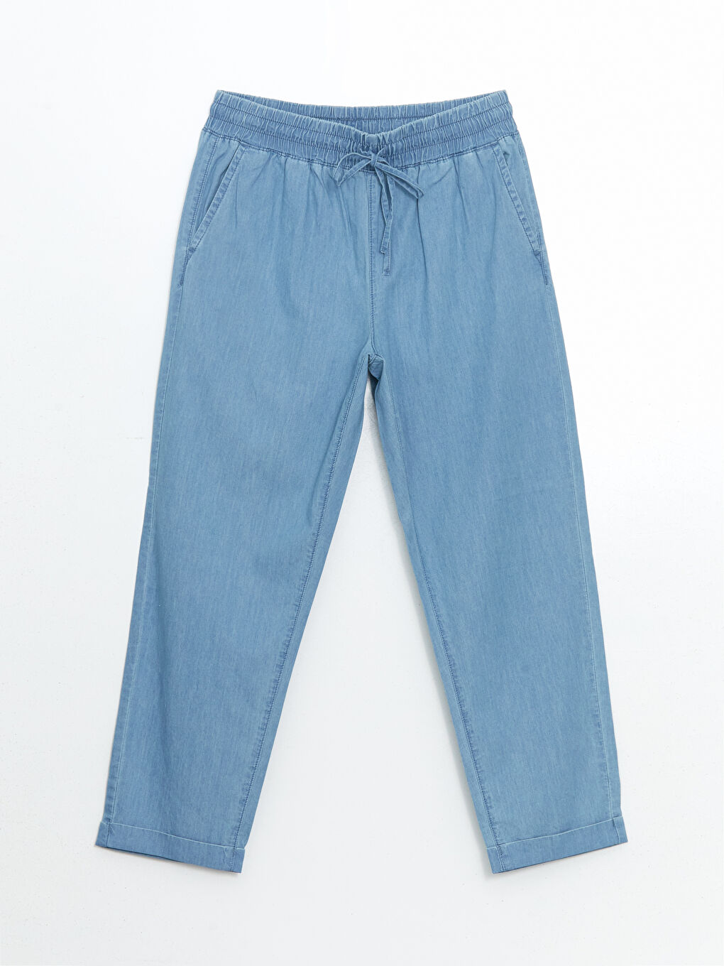 Elasticated Waist Straight Fit Women's Jeans -S5EO53Z8-563