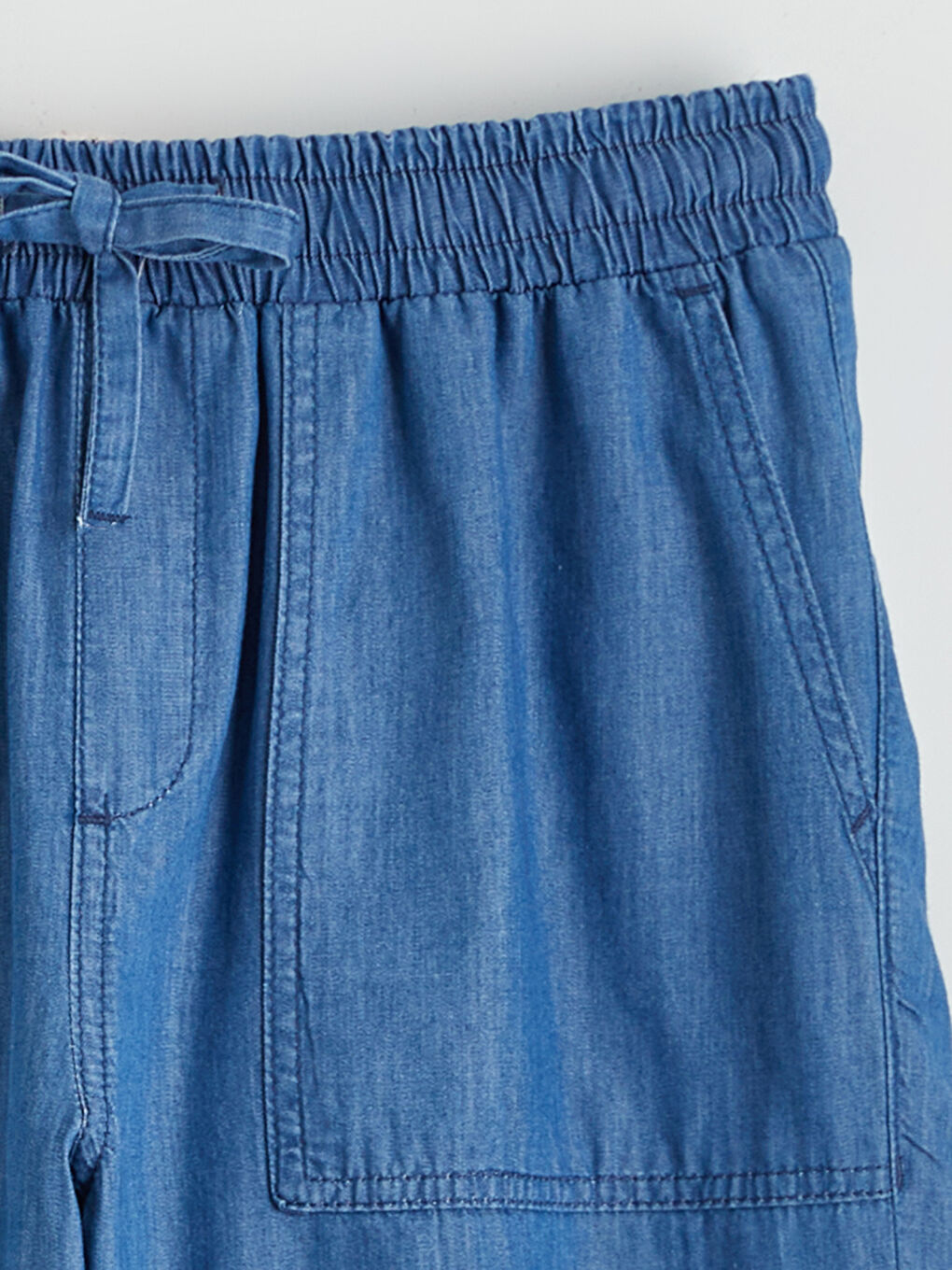 شورت جينز خصر مرن للسيدات-5