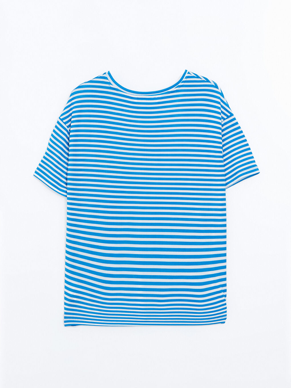 Crew Neck Striped Women's Shortie Pyjama Set -S5EP16Z8-HGU