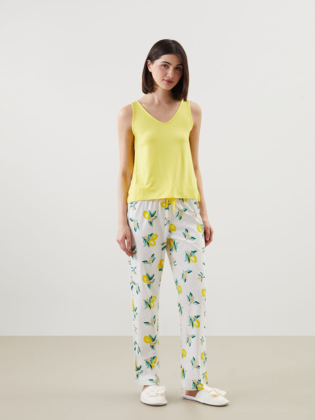 Elastic Waist Printed Women's Pajama Bottoms -S5EP17Z8-LU8