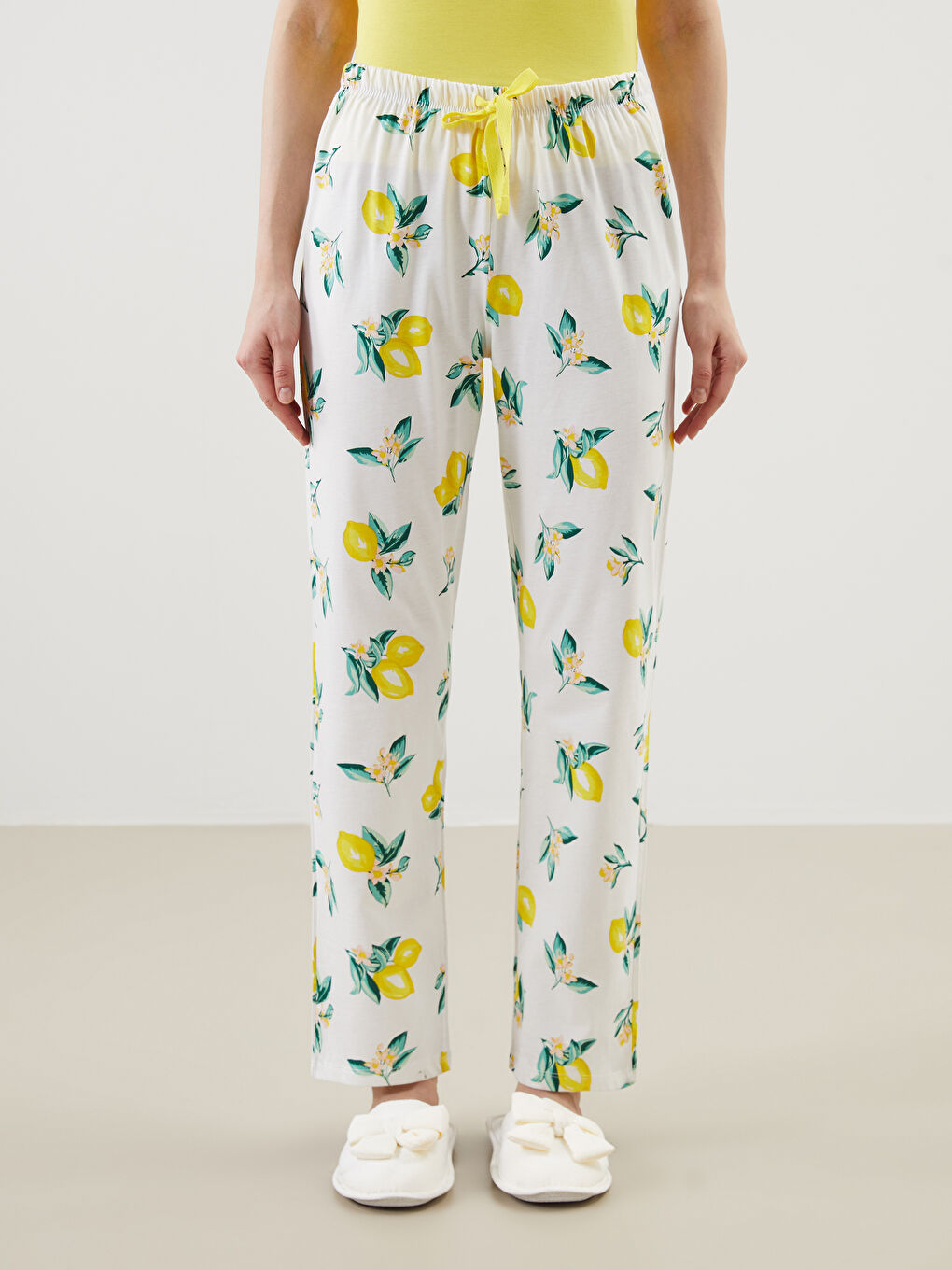 Elastic Waist Printed Women's Pajama Bottoms -S5EP17Z8-LU8