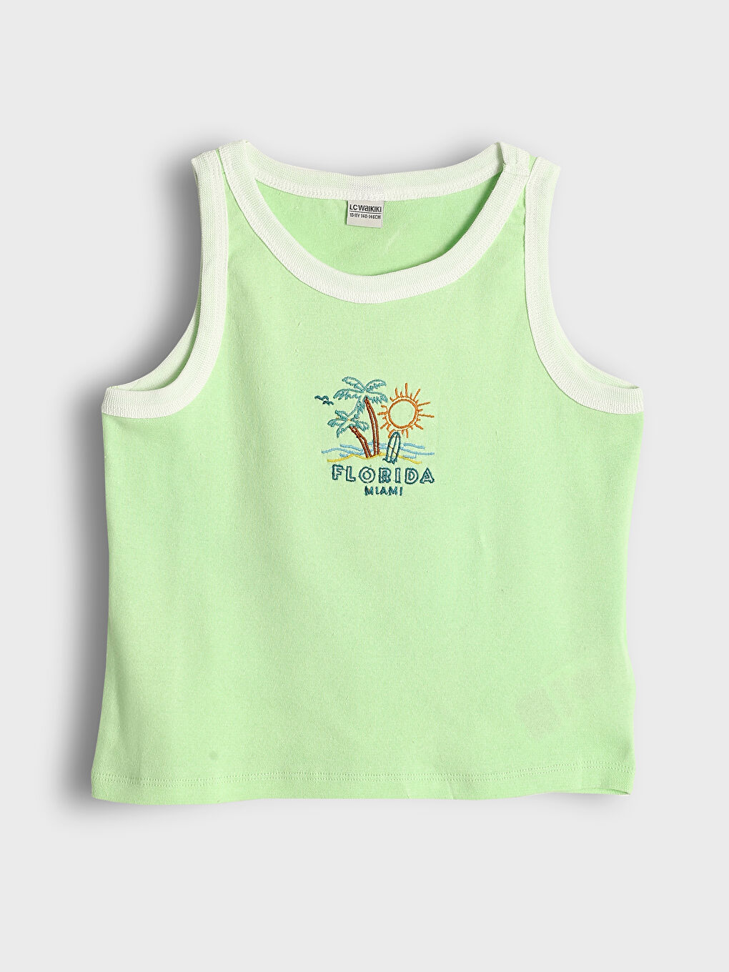Crew Neck Printed Girls' Tank Top