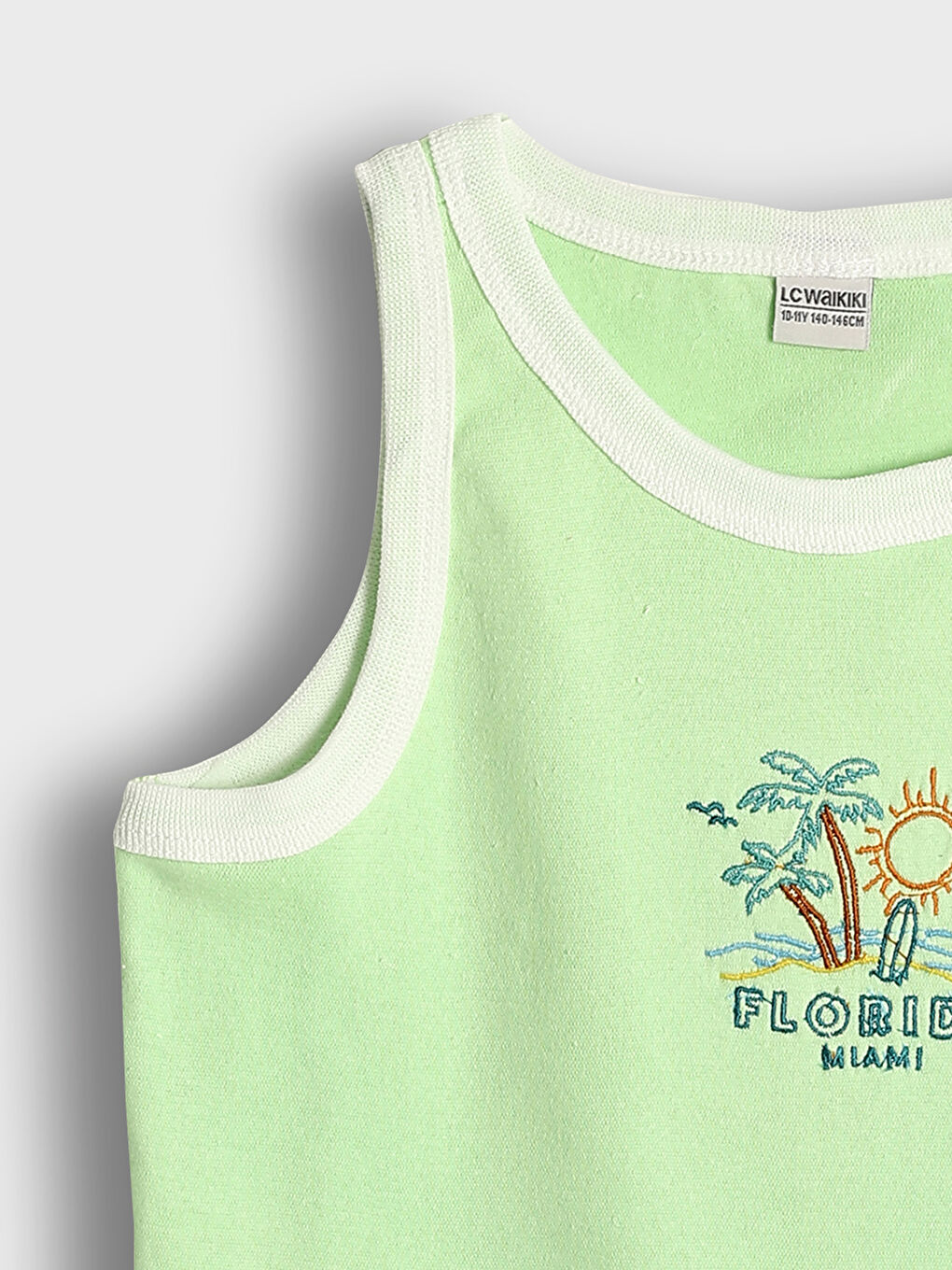 Crew Neck Printed Girls' Tank Top-2