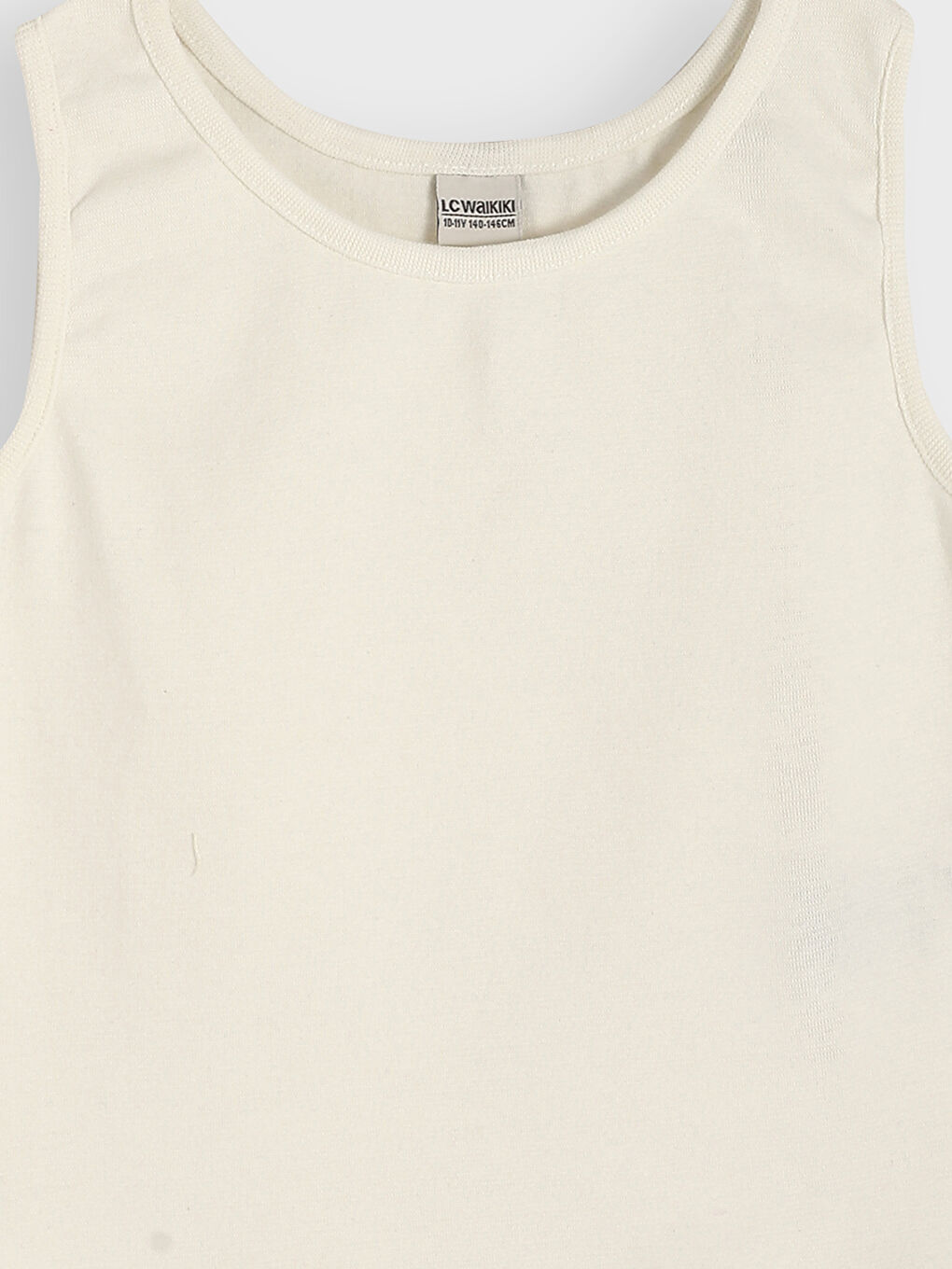Crew Neck Girl's Crop Singlet-3