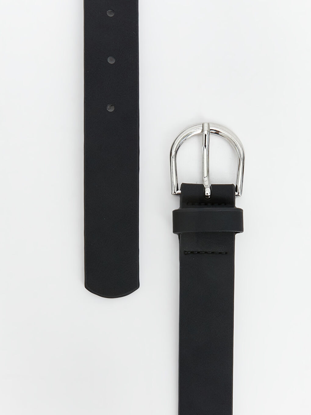 Siyah Deri Görünümlü Kadın Kemer-1