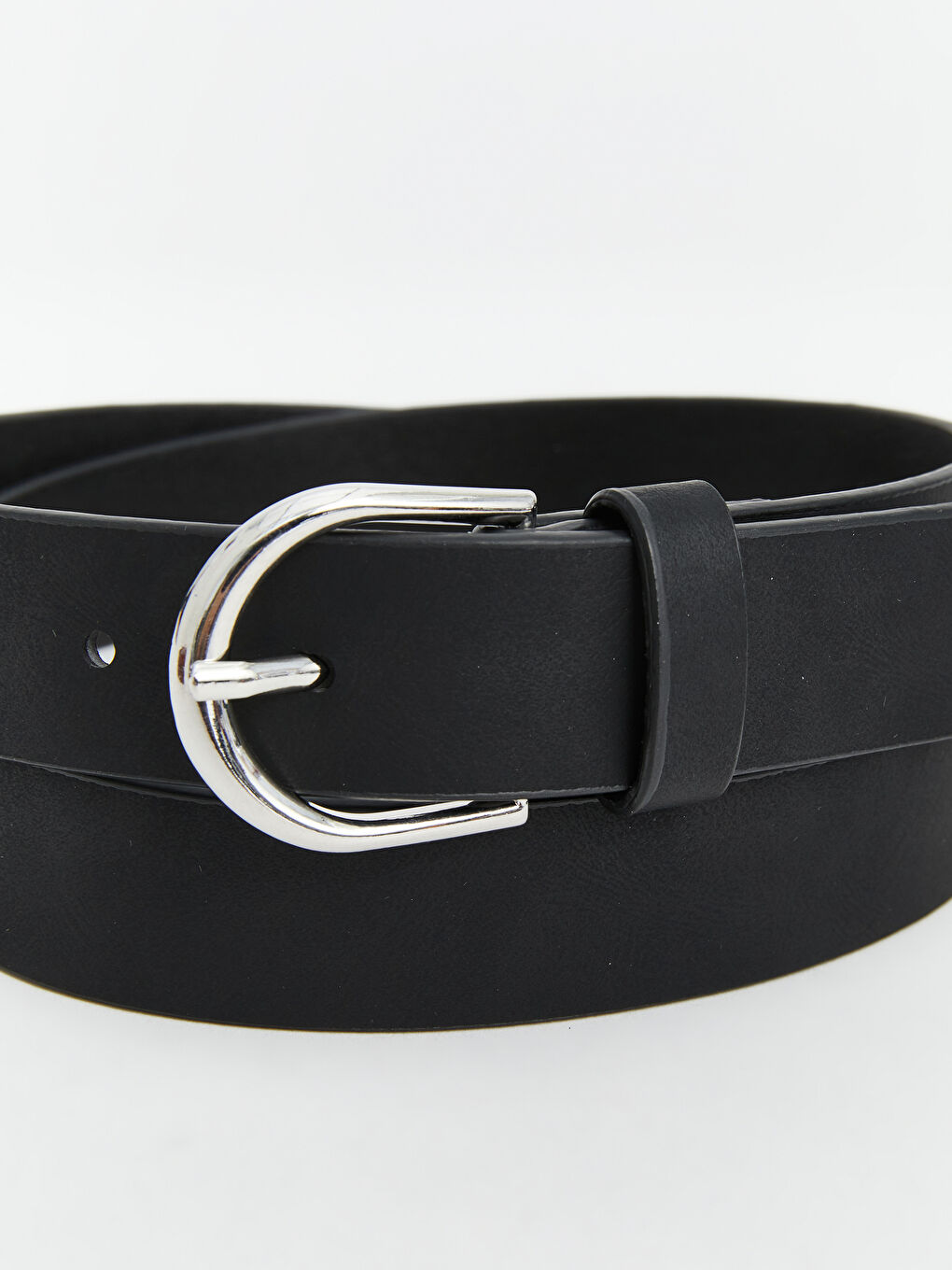 Siyah Deri Görünümlü Kadın Kemer-2