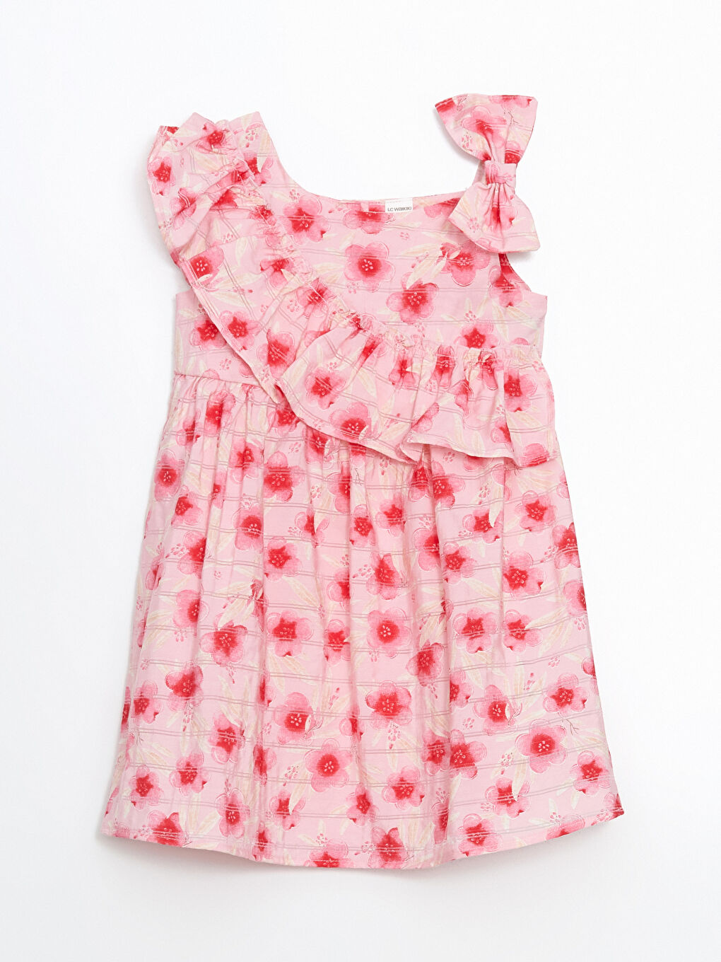 Crew Neck Girls' Crinkle Dress -S5EP53Z1-LT4