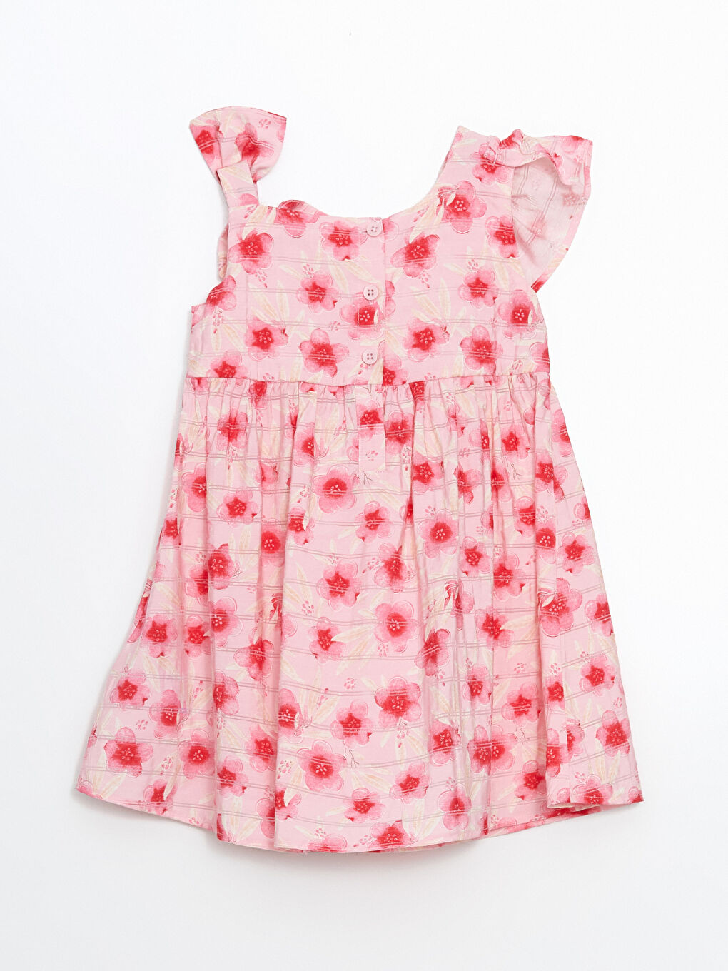 Crew Neck Girls' Crinkle Dress -S5EP53Z1-LT4