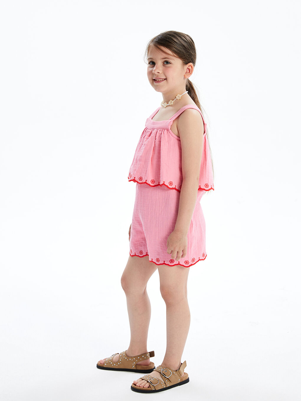 Square Collar Girls Overalls -S5EP56Z1-FNL