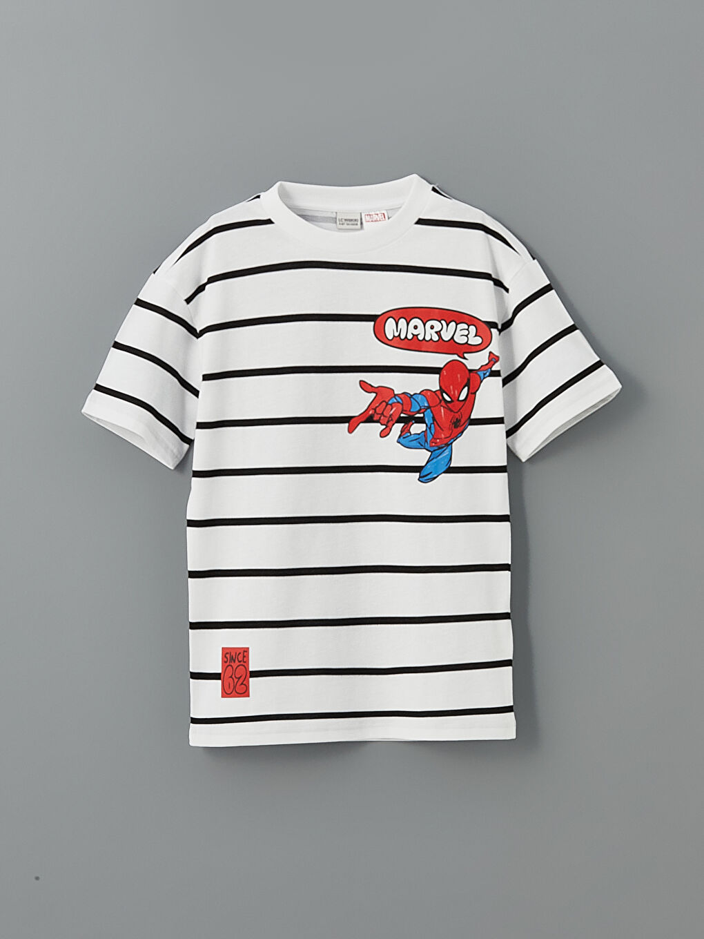 Crew Neck Spider-Man Printed Boys' T-Shirt-2