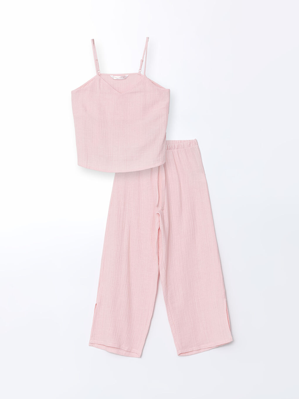 V-Neck Plain Women's Pajamas Set -S5EP70Z8-QX8