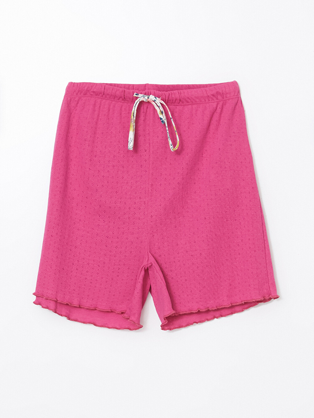Pembe Kadın Pointel Şort Pijama Alt