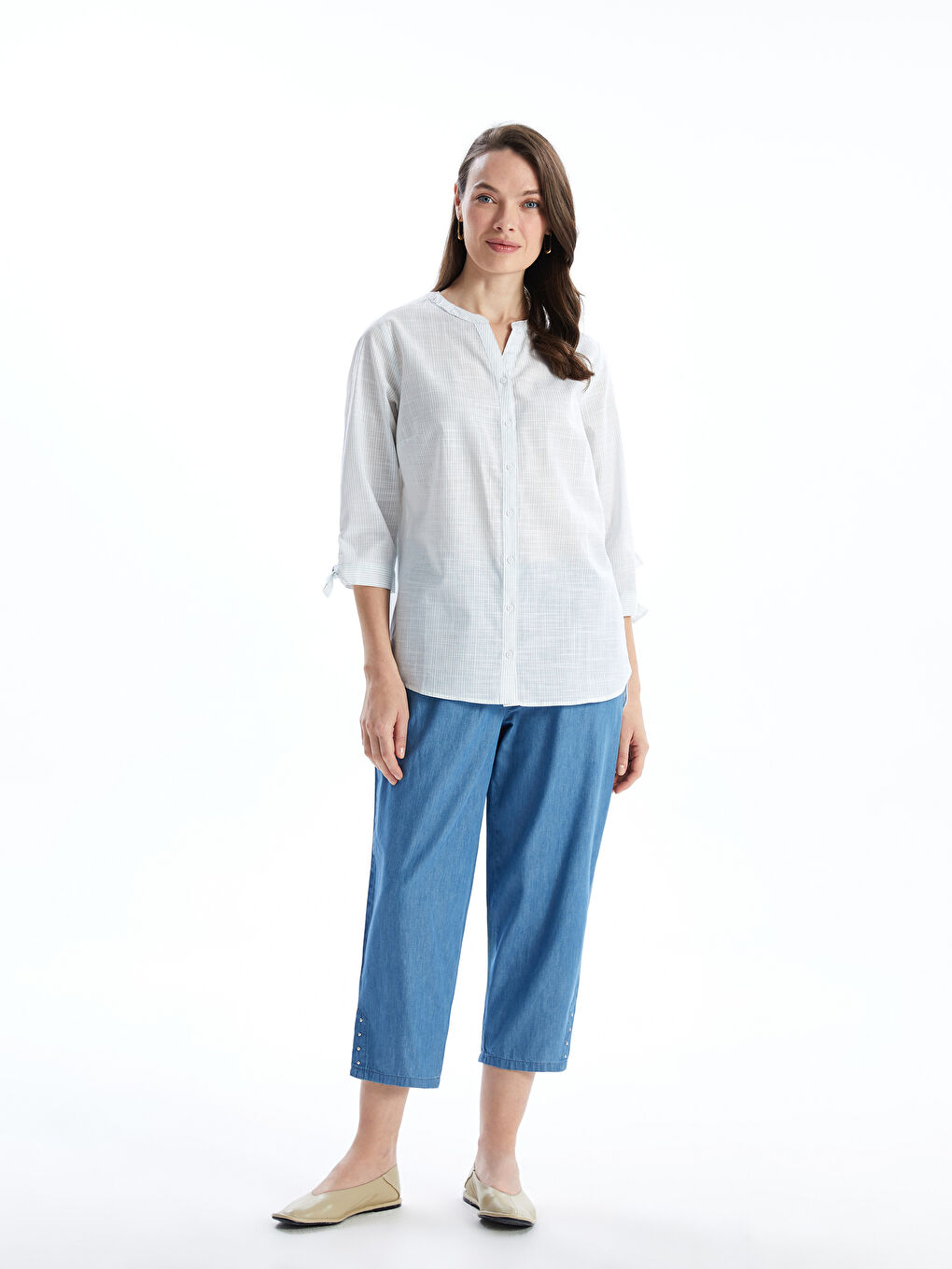 Regular Fit Women's Shirt -S5EQ01Z8-LFN