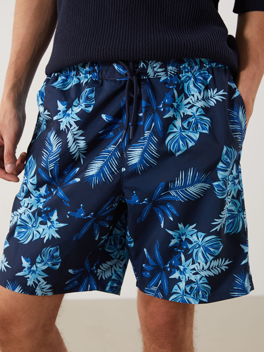 Short Patterned Men's Swimming Shorts -S5EQ08Z8-LQQ