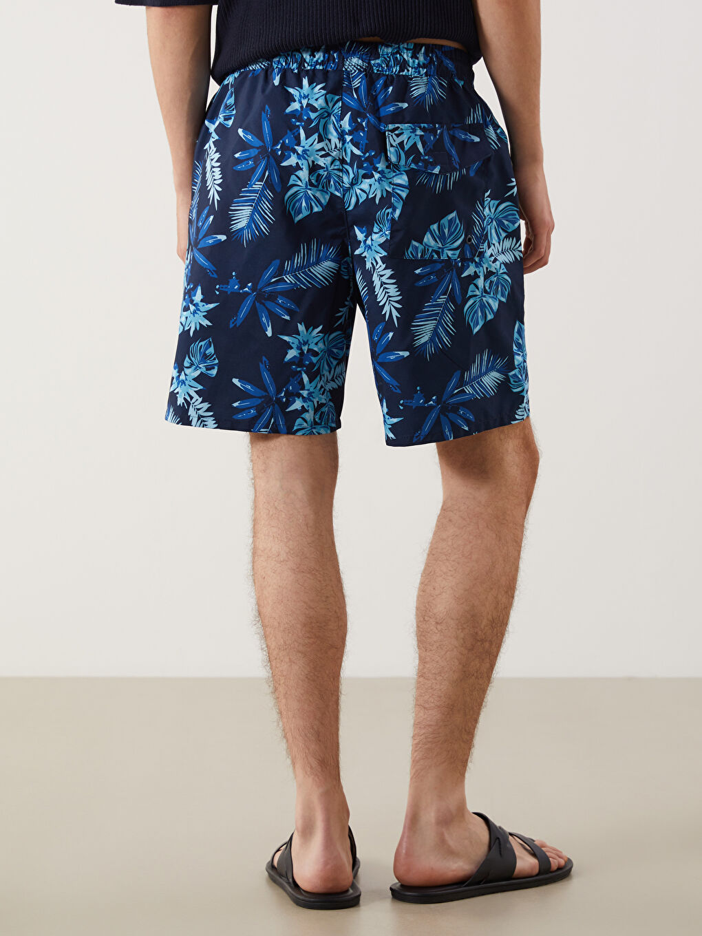 Short Patterned Men's Swimming Shorts -S5EQ08Z8-LQQ