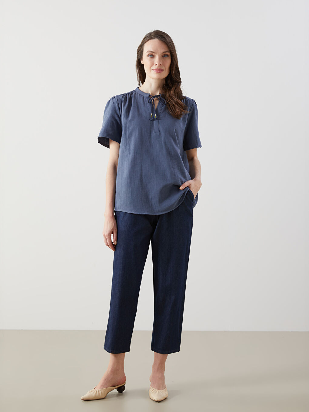 Elasticated Waist Women's Trousers -S5EQ12Z8-HNE
