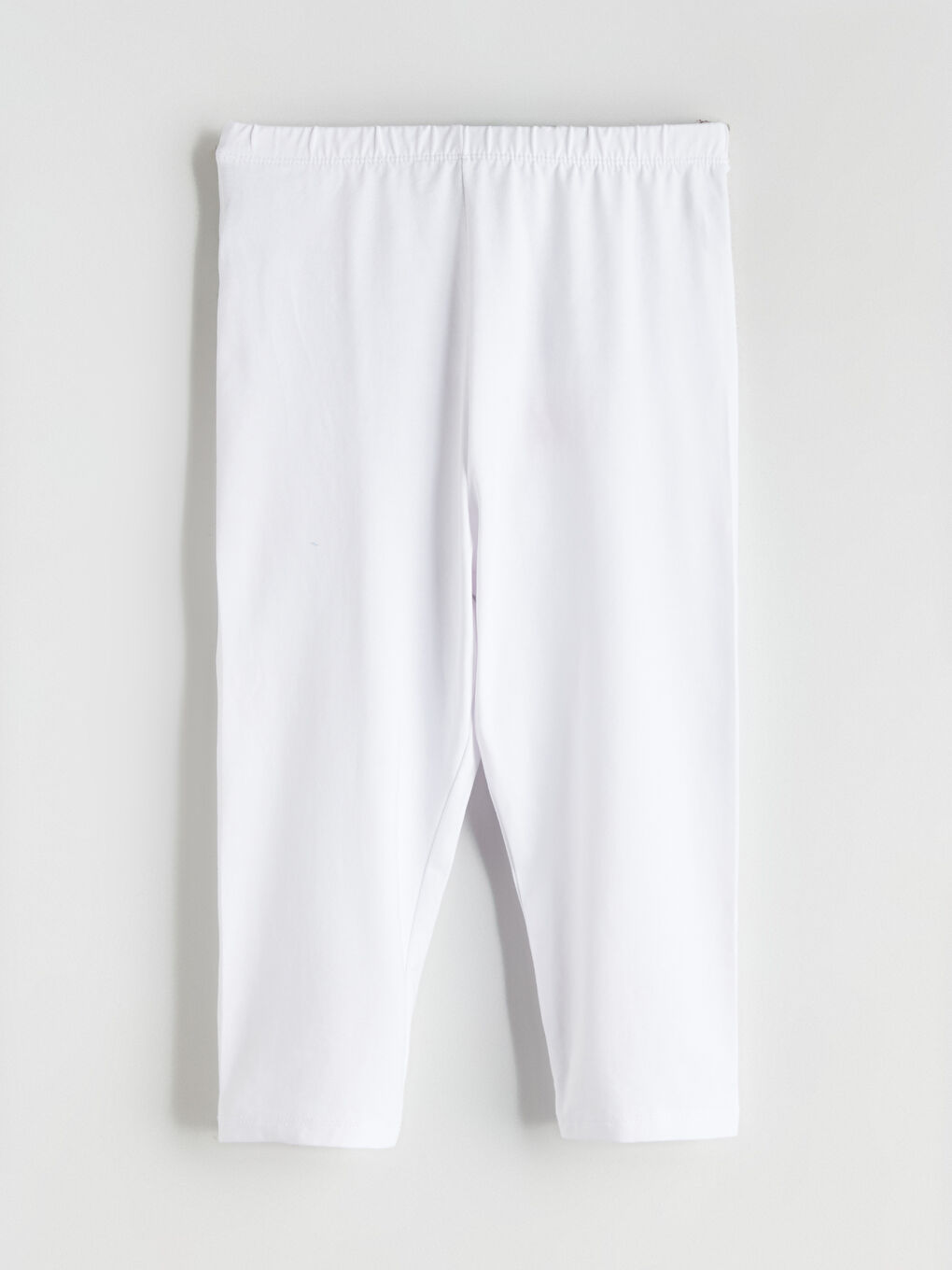 Beyaz Basic 3/4 Boy Kız Çocuk Tayt