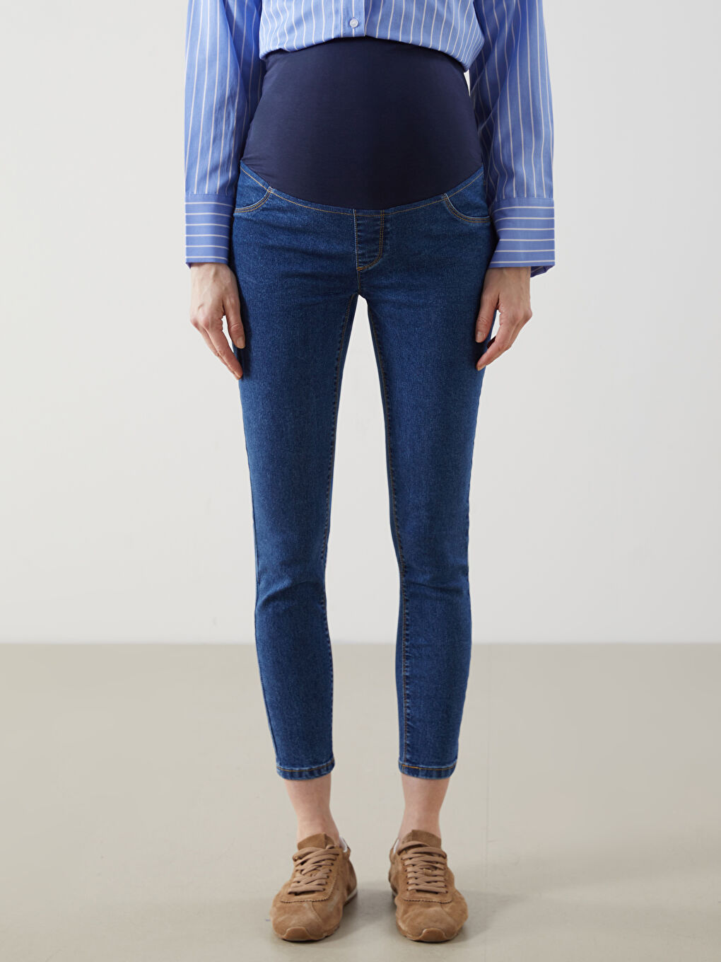 LCWAIKIKI Maternity Indigo Karın Panelli Mercury Skinny Fit Hamile Jean Pantolon - 1