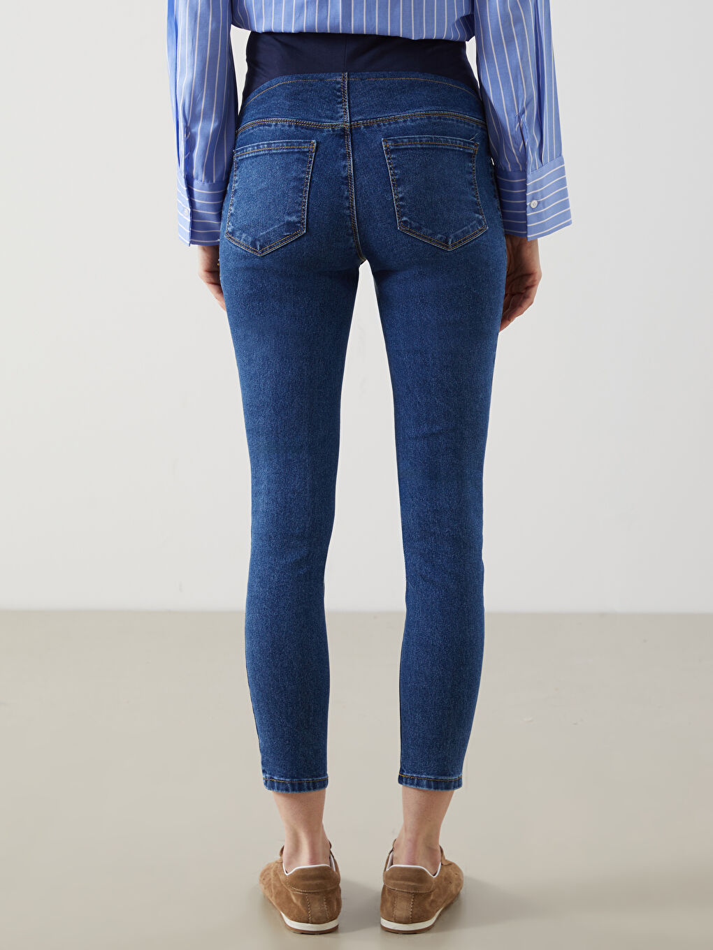 LCWAIKIKI Maternity Indigo Karın Panelli Mercury Skinny Fit Hamile Jean Pantolon - 3