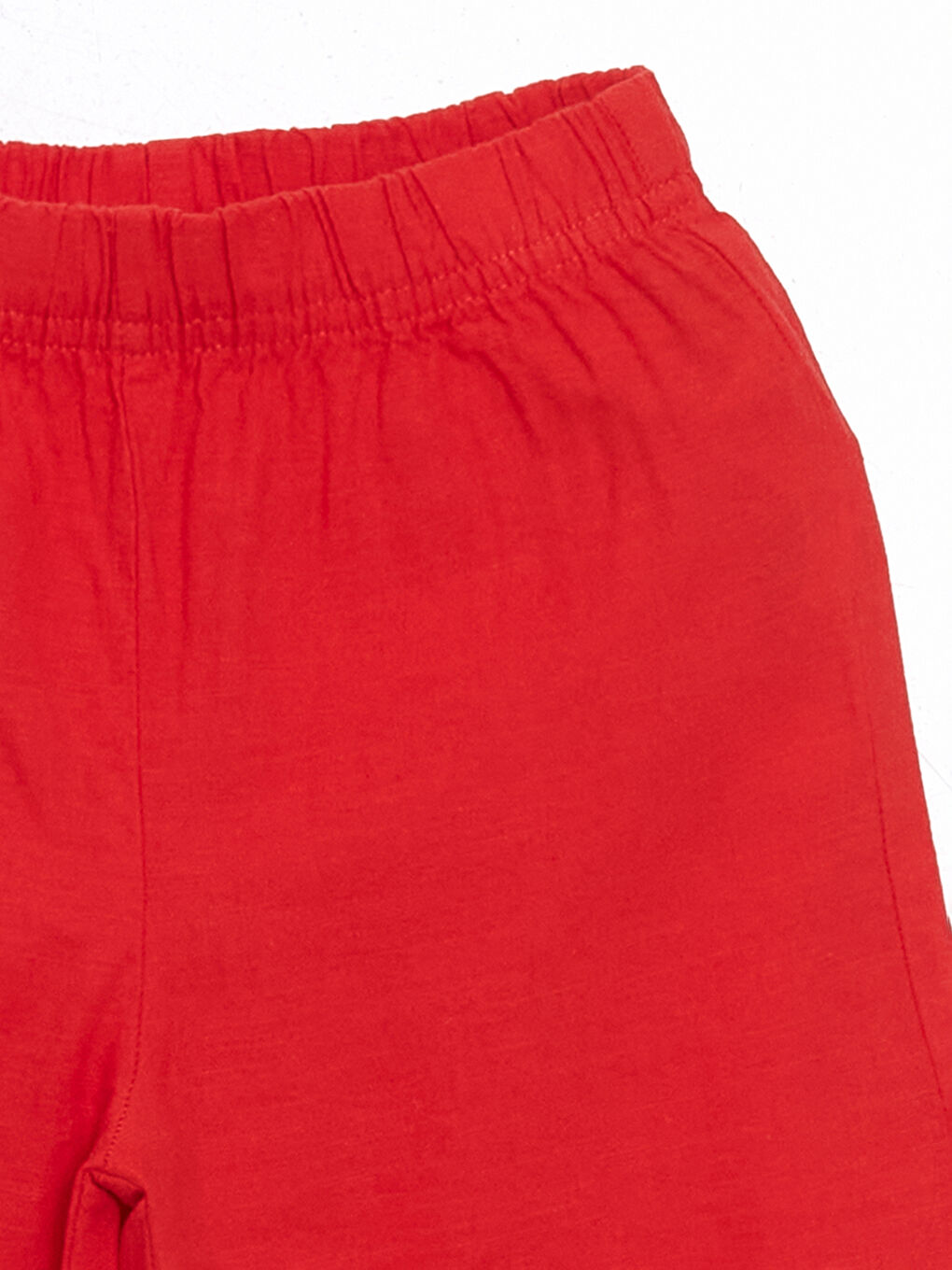 Kırmızı Kız Çocuk Geniş Paça Çiçek Baskılı Pantolon-2