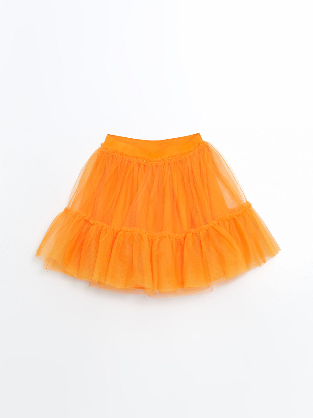 LCW Kids Turuncu Beli Lastikli Kız Çocuk Tütü Etek