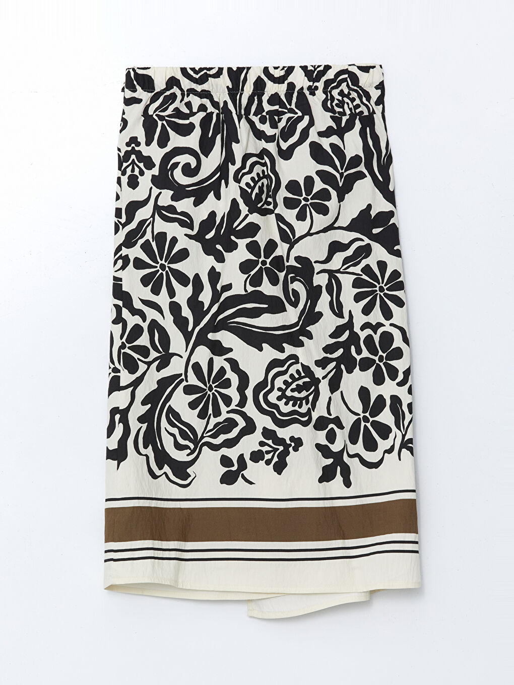 Elasticated Waist Patterned Women's Skirt -S5EQ94Z8-LQJ