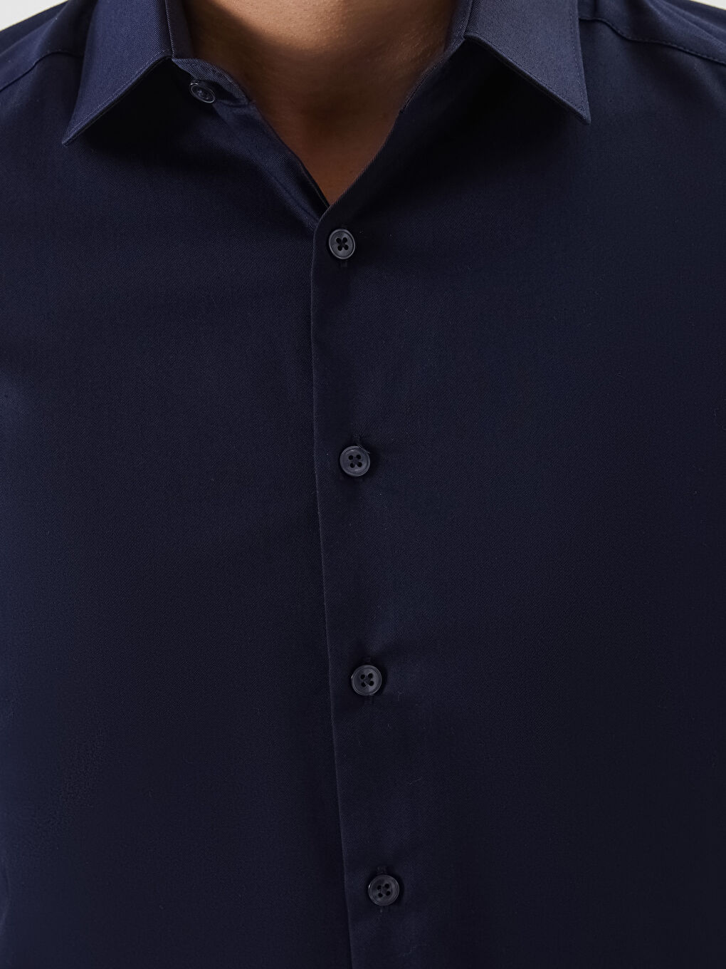 Slim Fit Long Sleeve Gabardine Men's Shirt -S5EQ95Z8-CRP
