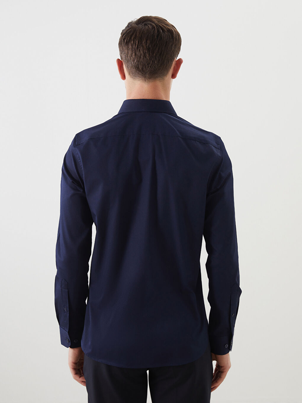 Slim Fit Long Sleeve Gabardine Men's Shirt -S5EQ95Z8-CRP