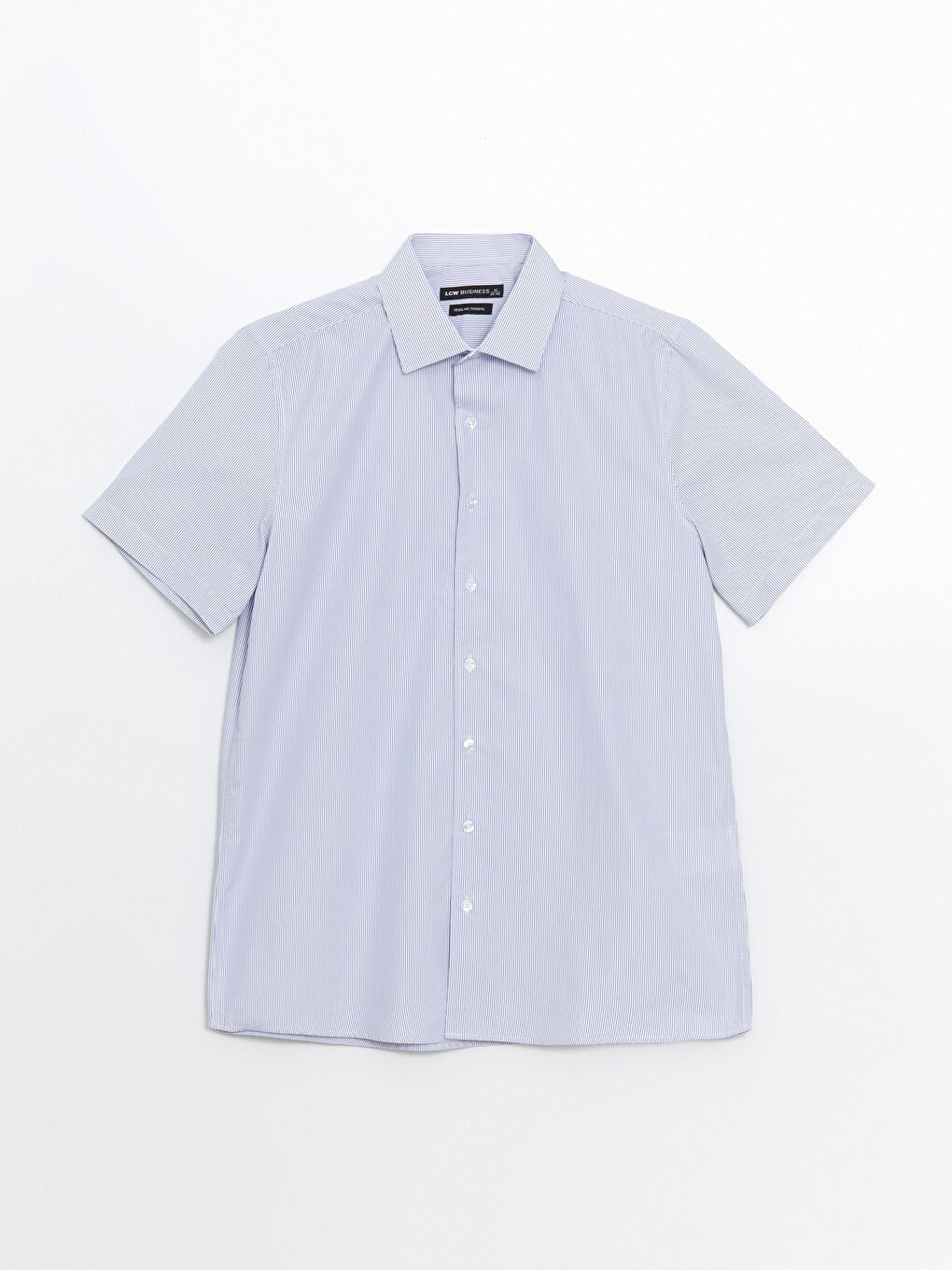 LCWAIKIKI Formal Regular Fit Kısa Kollu Çizgili Poplin Erkek Gömlek -S5ER02Z8-LGS