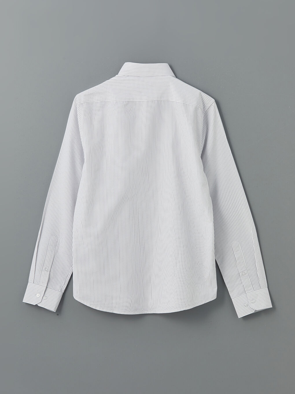 Slim Fit Long Sleeve Striped Poplin Men's Shirt -S5ER11Z8-LJX