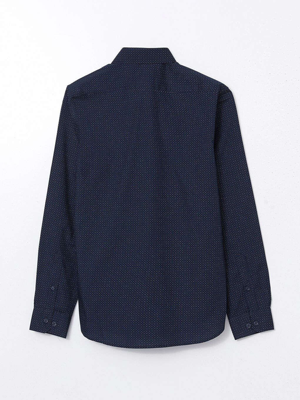 Slim Fit Long Sleeve Patterned Poplin Men's Shirt -S5ER12Z8-LSJ