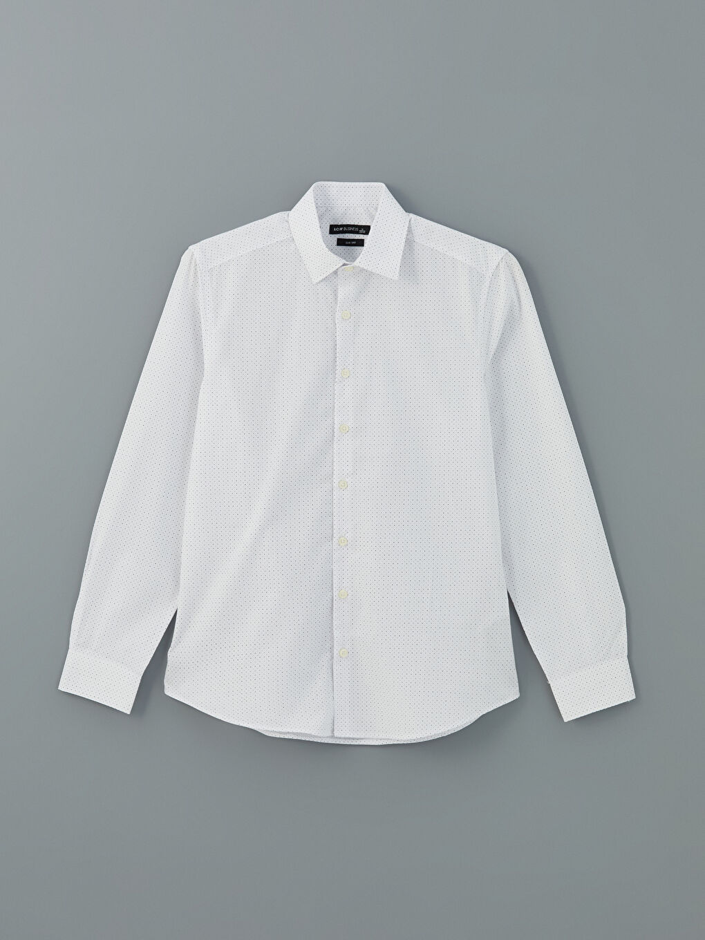Slim Fit Long Sleeve Patterned Poplin Men's Shirt -S5ER12Z8-LU7
