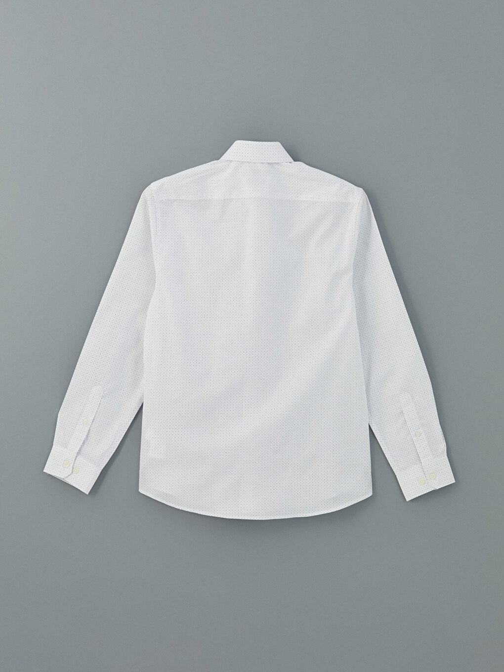 Slim Fit Long Sleeve Patterned Poplin Men's Shirt-9