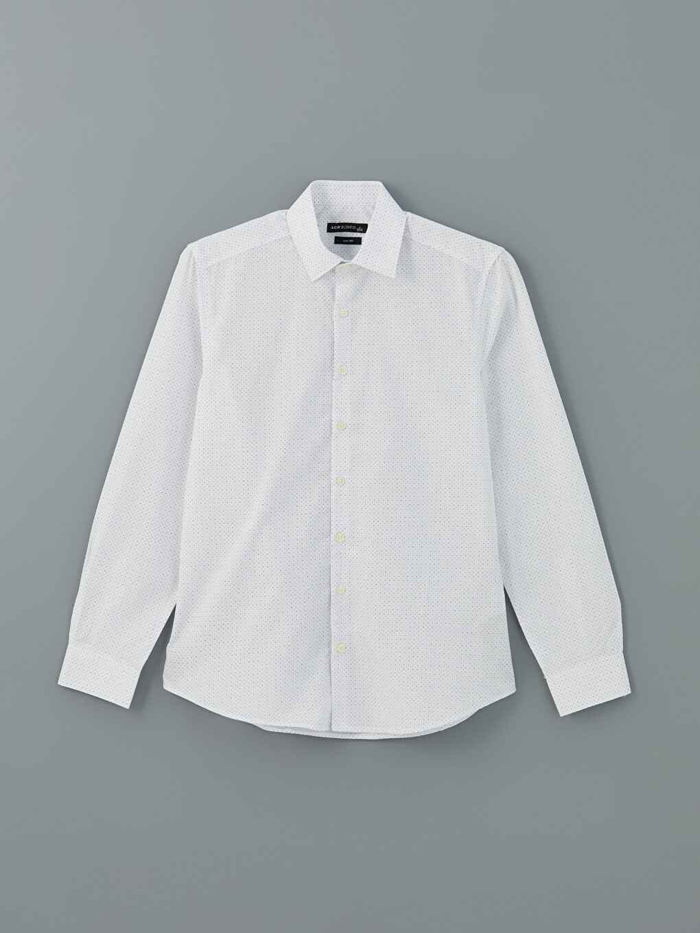 Slim Fit Long Sleeve Patterned Poplin Men's Shirt-7