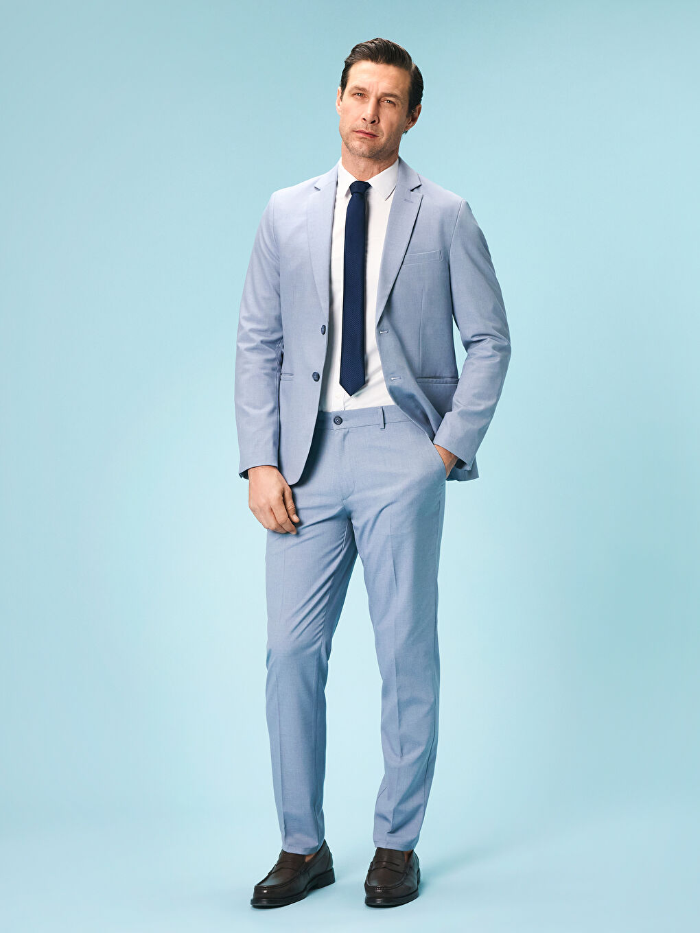 Muške pantalone slim fit -S5ER17Z8-FZ7