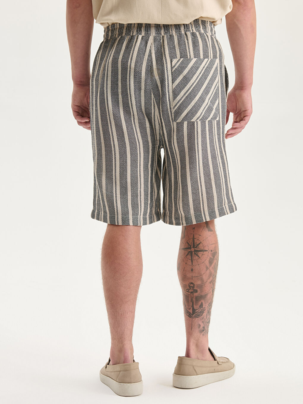 XSIDE Standard Fit Striped Men's Shorts -S5ER27Z8-LE0
