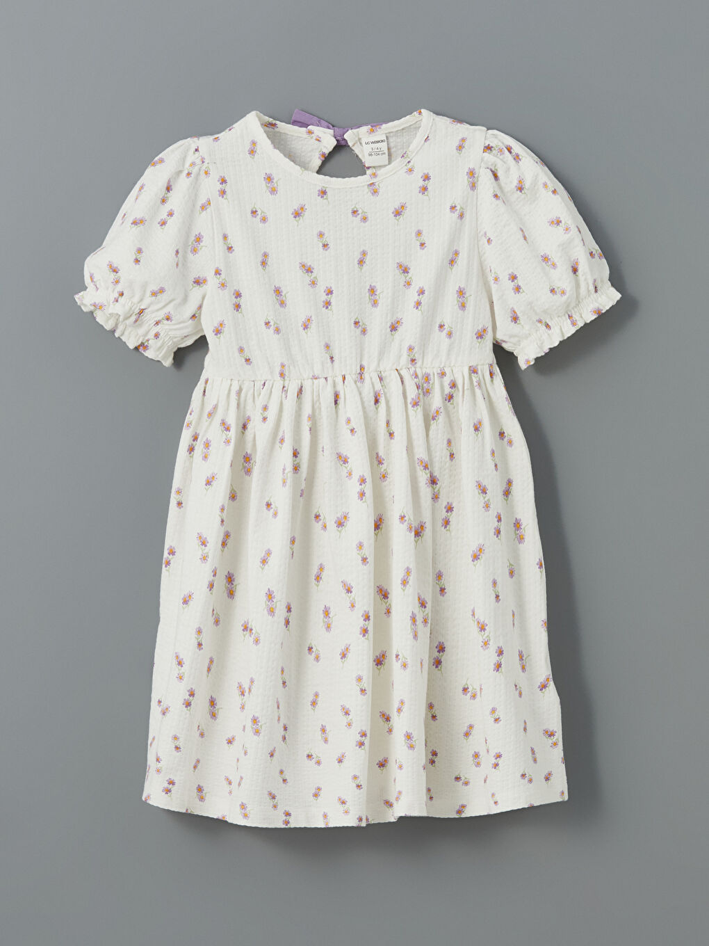 Girls' Flower Print Crinkle Dress -S5ER32Z1-LRA