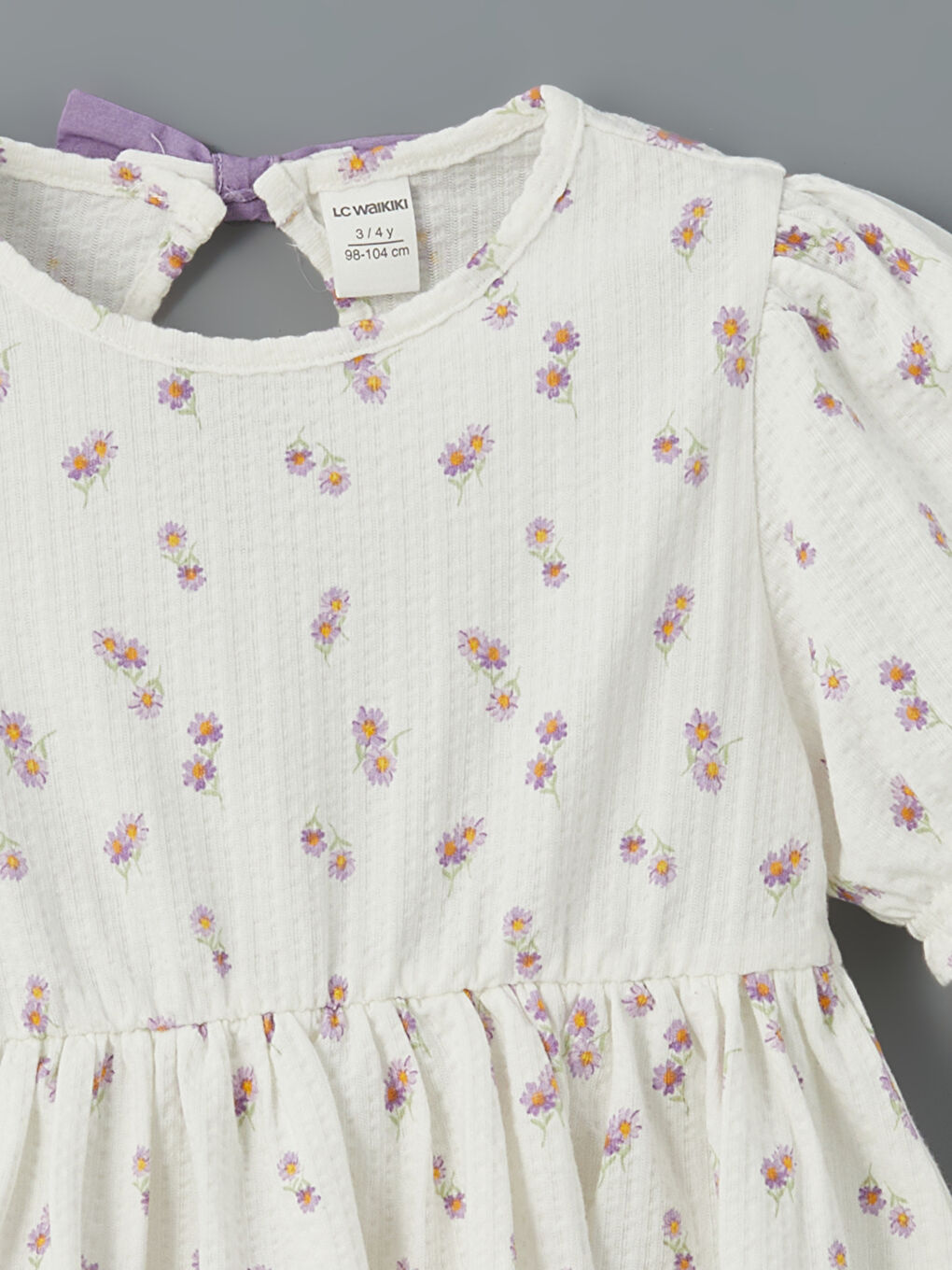 Girls' Flower Print Crinkle Dress -S5ER32Z1-LRA