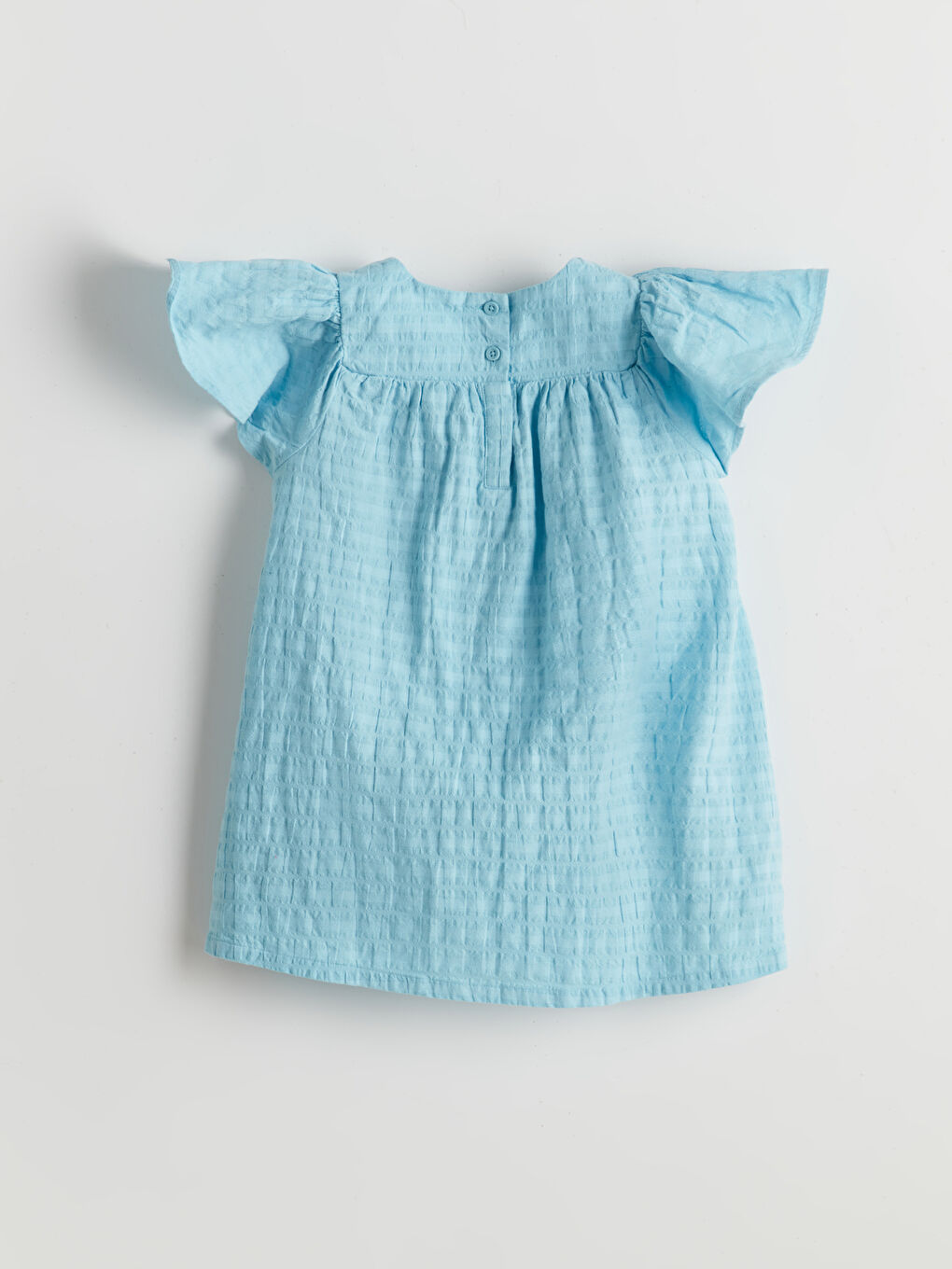 Crew Neck Girls' Crinkle Dress -S5ER41Z1-G8J