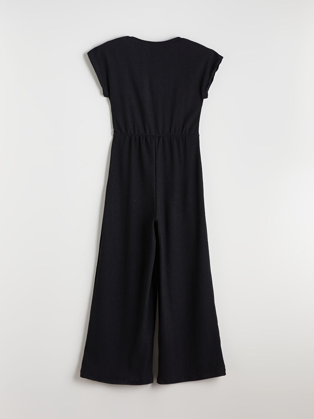 Kruvaze Yaka Dokulu Kadın Tulum-5