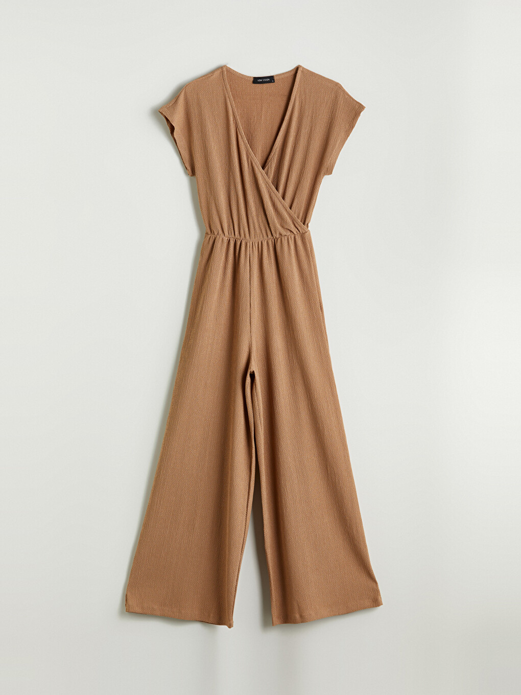 Double Breasted Textured Women's Jumpsuit-4