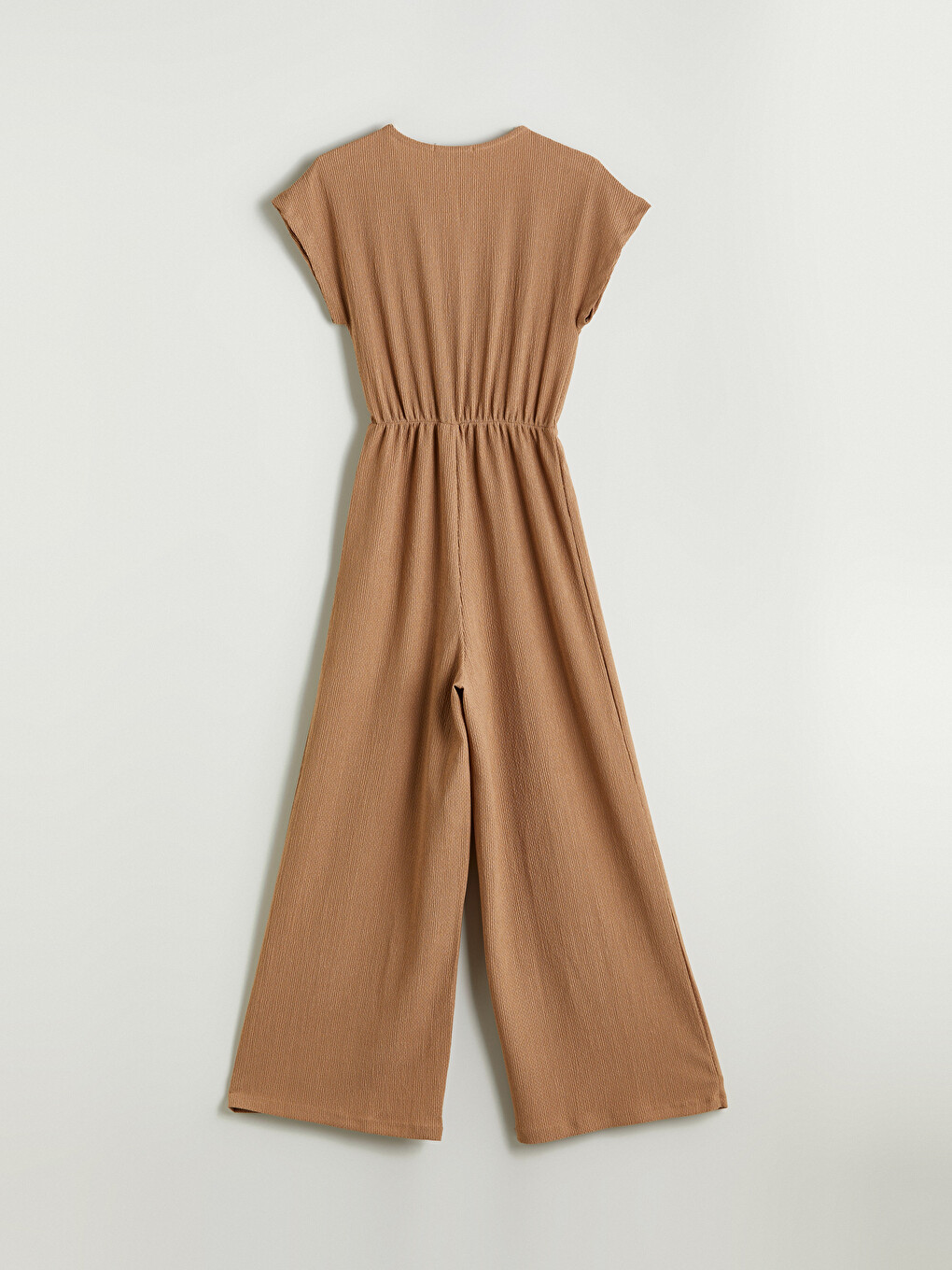Double Breasted Textured Women's Jumpsuit-5
