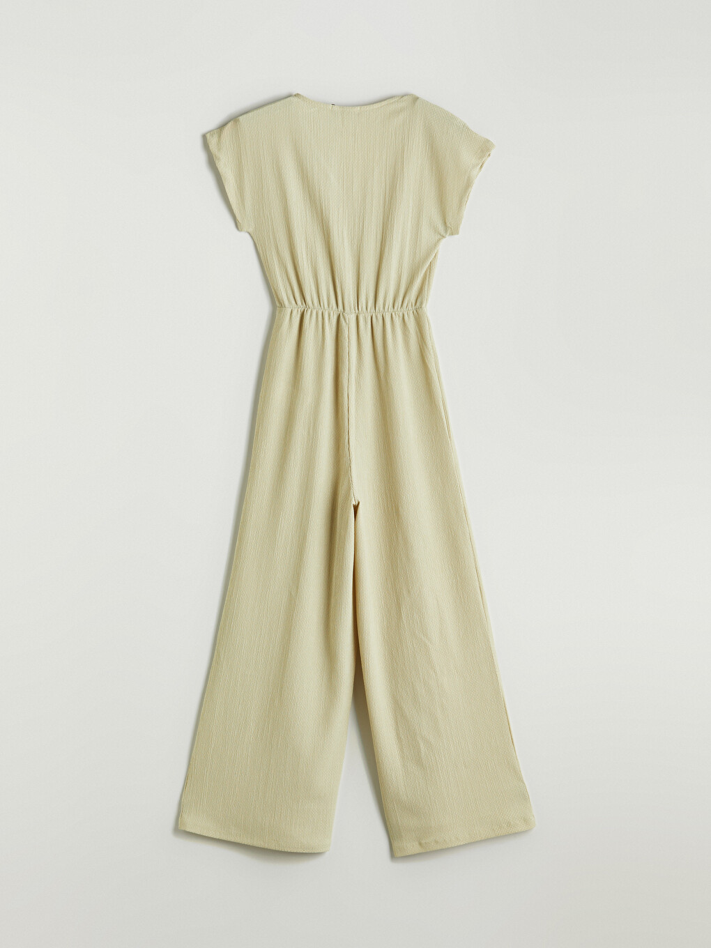 Double Breasted Textured Women's Jumpsuit-5