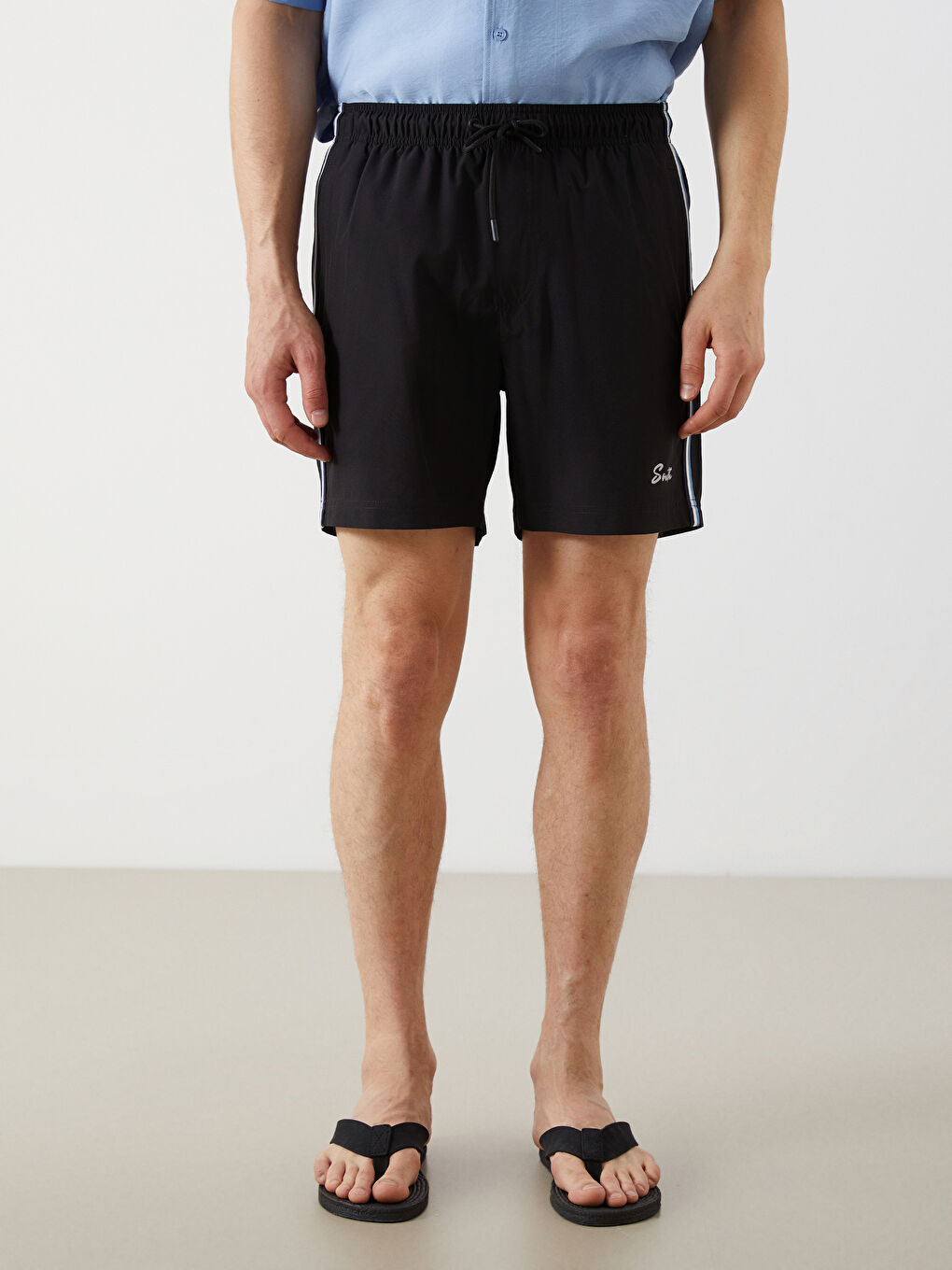 Short Printed Men's Swimming Shorts -S5ER56Z8-CVL